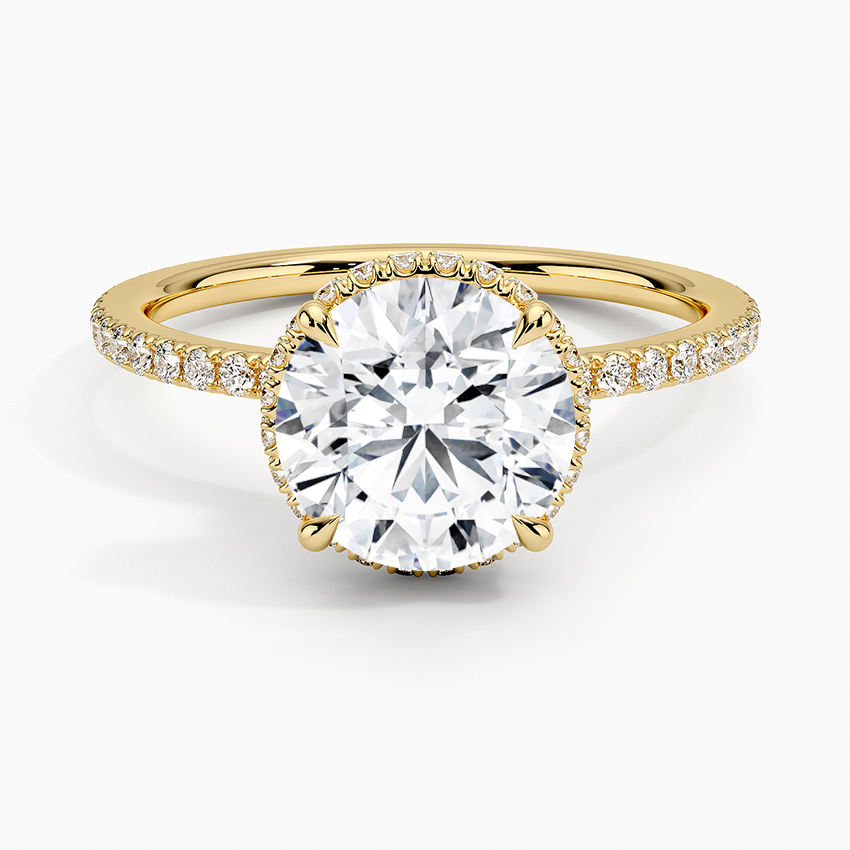 Accent Double Halo Moissanite Engagement Ring